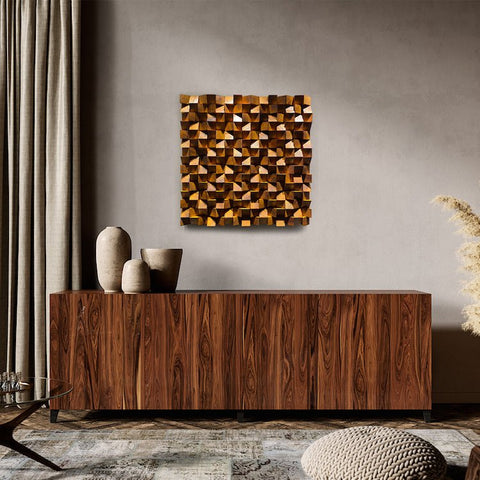 Burnt Wood Acoustic Sound Diffuser - Wood Workers Global