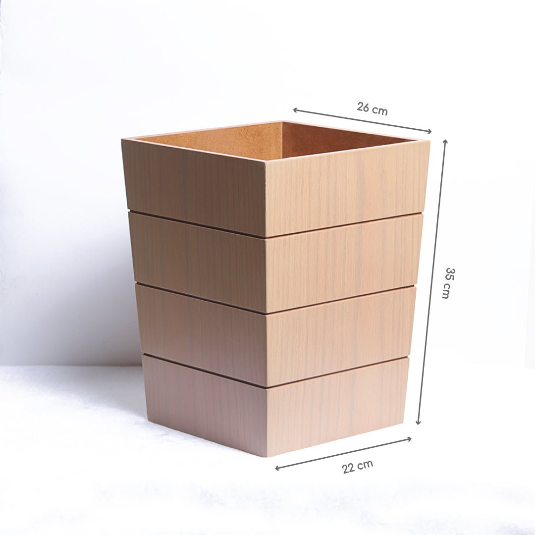 Modern Wooden Trash Bin - Wood Workers Global