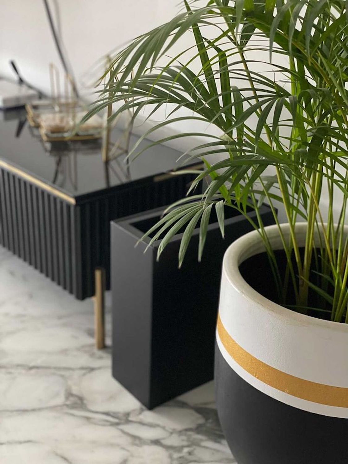 Oblong Black Trash Bin - Wood Workers Global