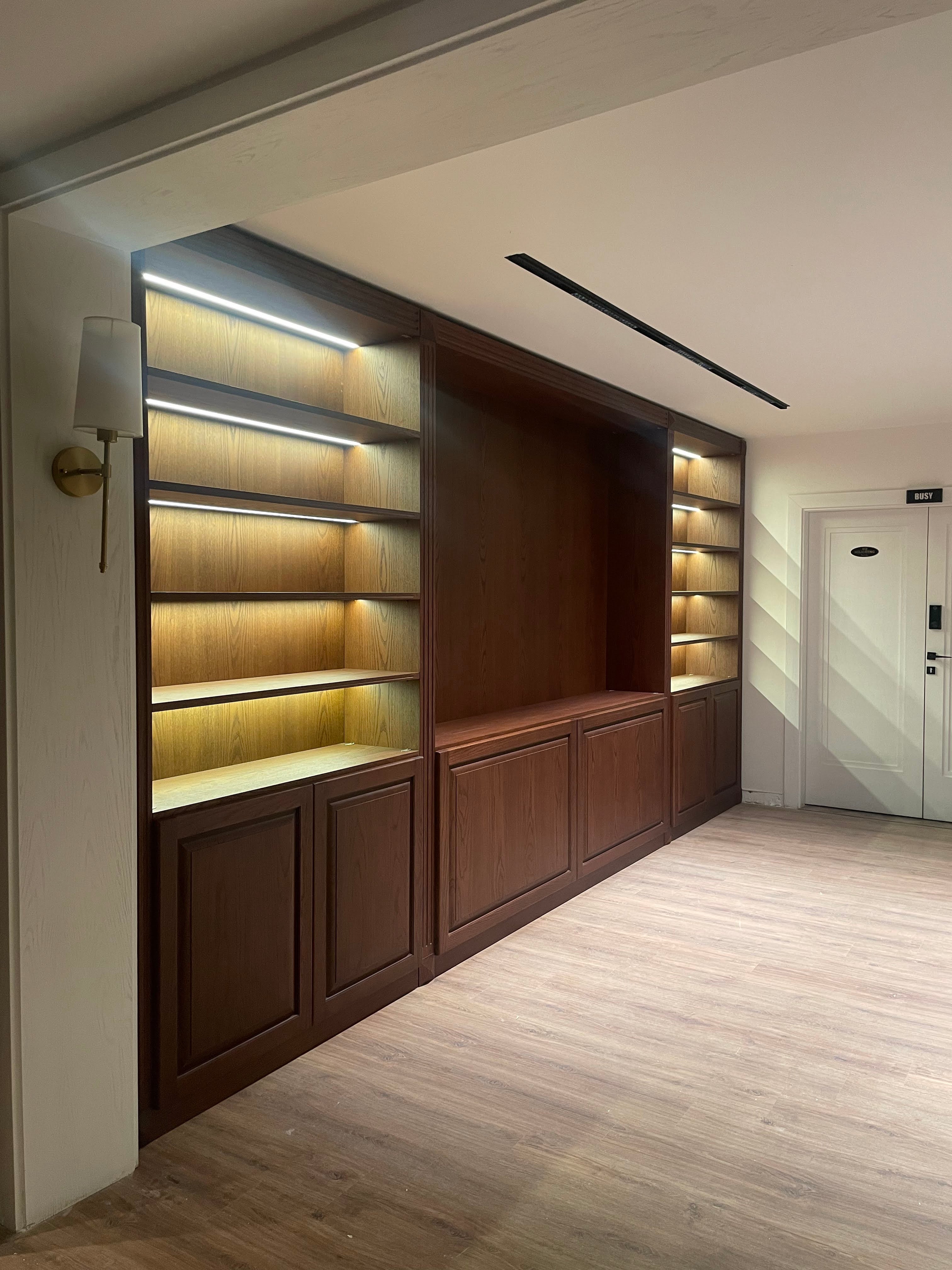 Commercial Building  – Custom Wooden Shelving