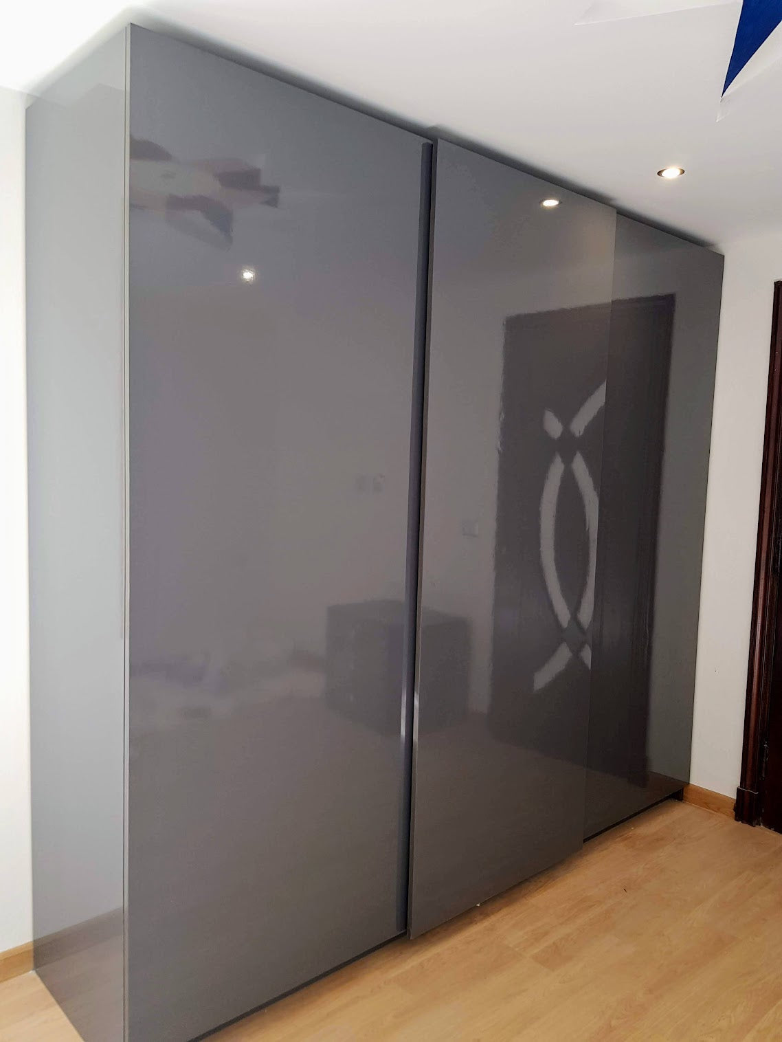 Glossy Grey Wardrobe