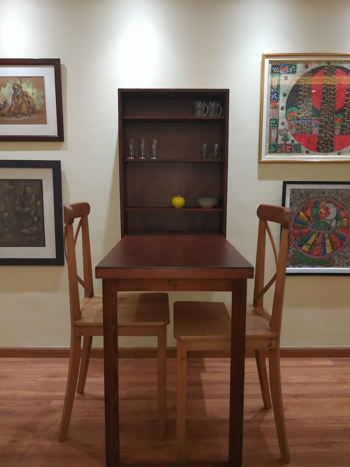 Modern Convertible Wall Dinning Unit