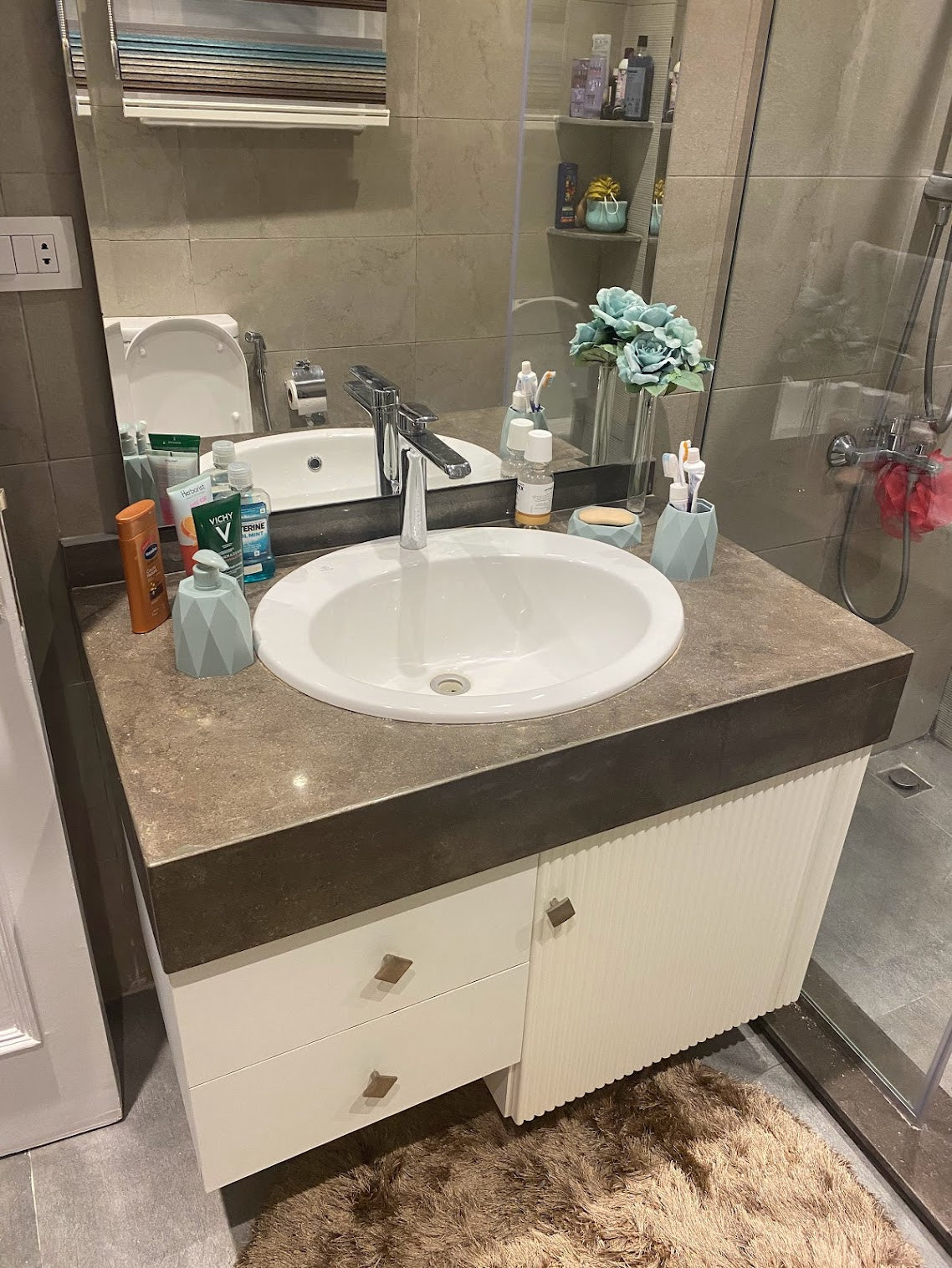 White HPL Sink Unit