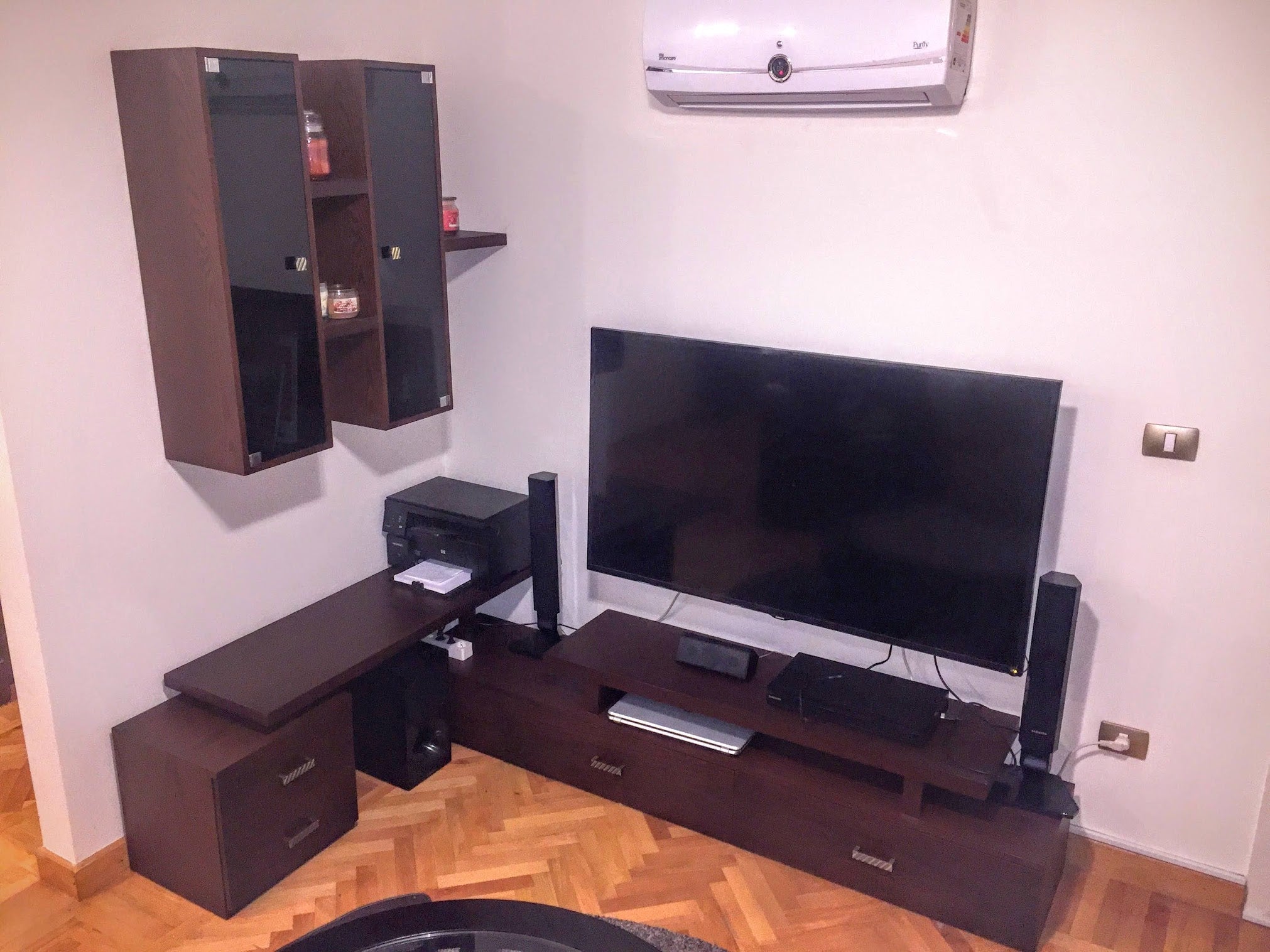 Dark Oak Living Room Unit