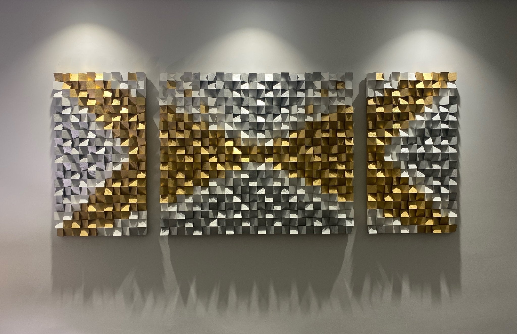 3 Piece Oversized Wall Art by Woodeometry