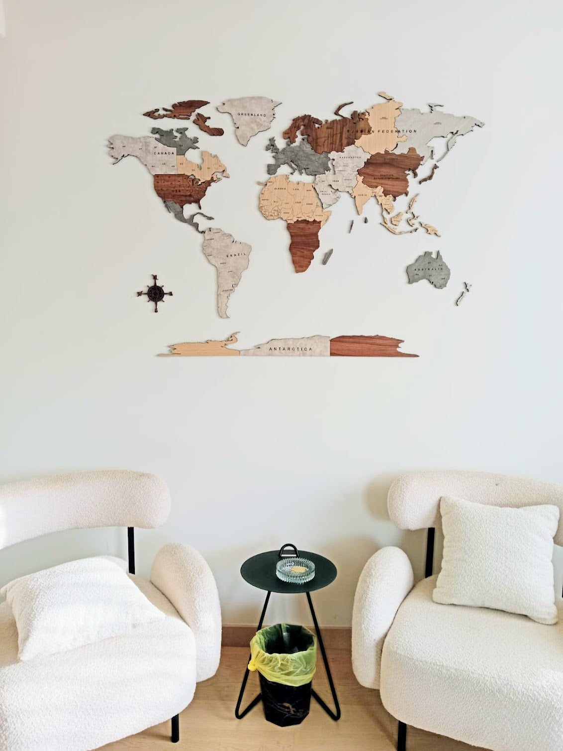 Wooden World Map - Multiple Sizes