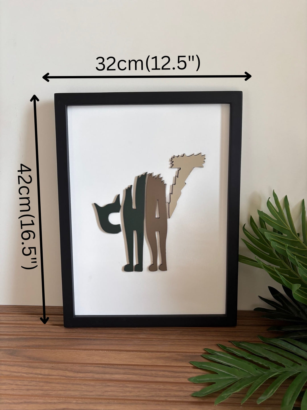 "CHAT" Cat Silhouette - Wall Art