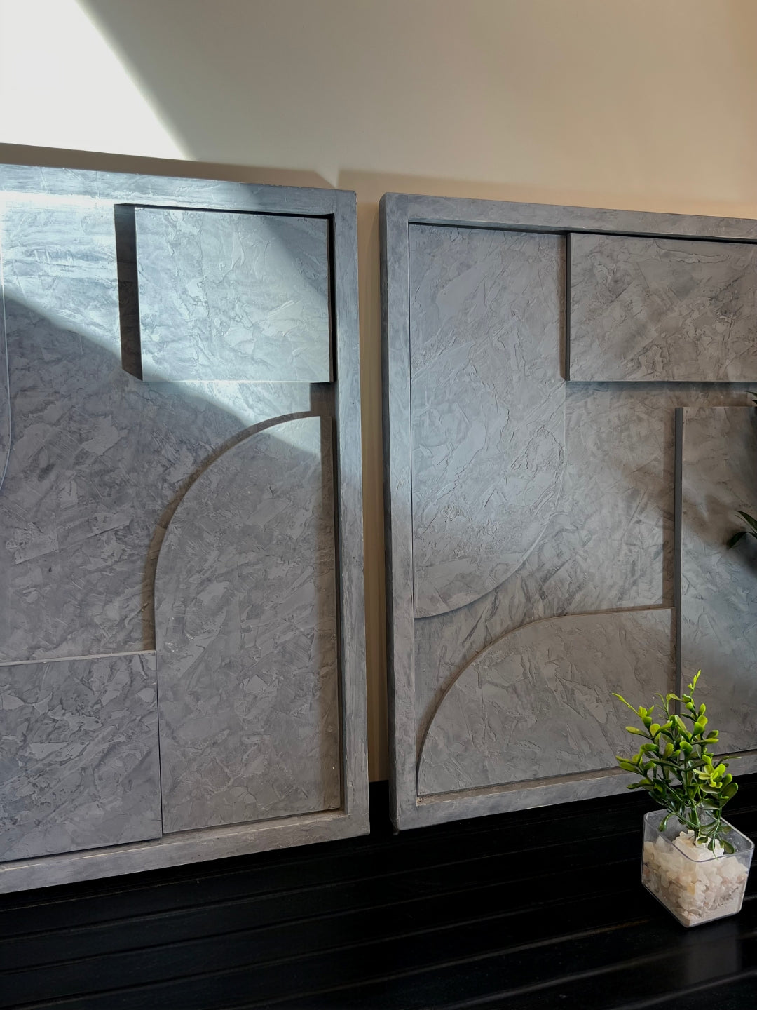 The Mono Set - In Washed Blue - Wooden Wall Art