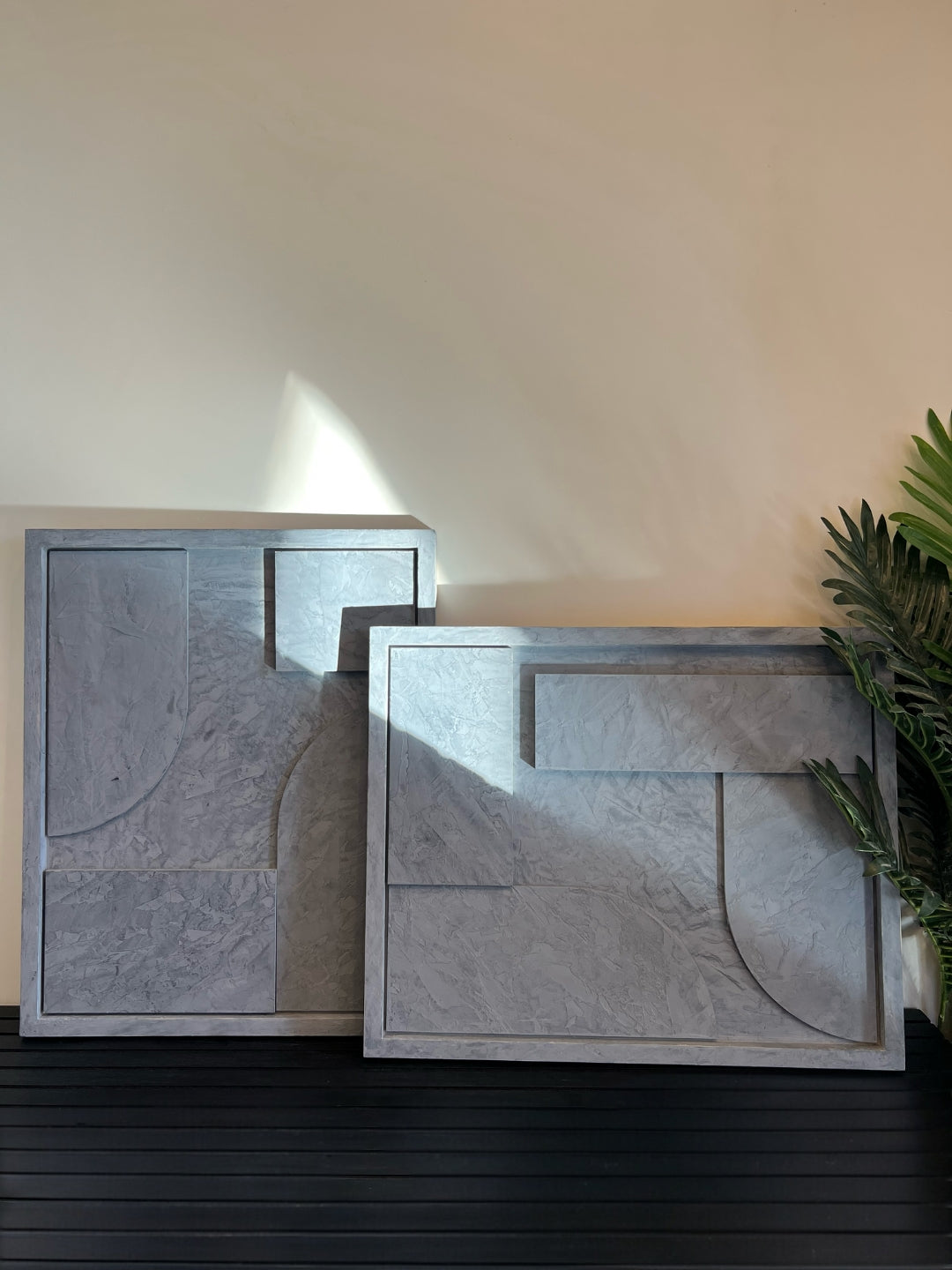 The Mono Set - In Washed Blue - Wooden Wall Art