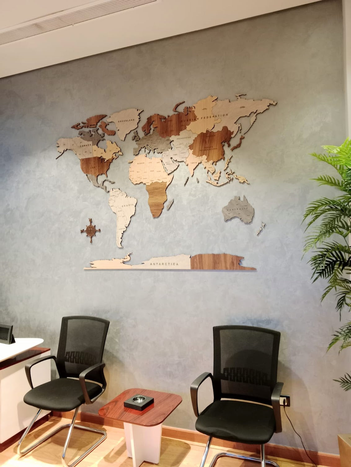 Wooden World Map - Multiple Sizes