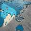 Monochrome Blue World Map - 200 cms wide
