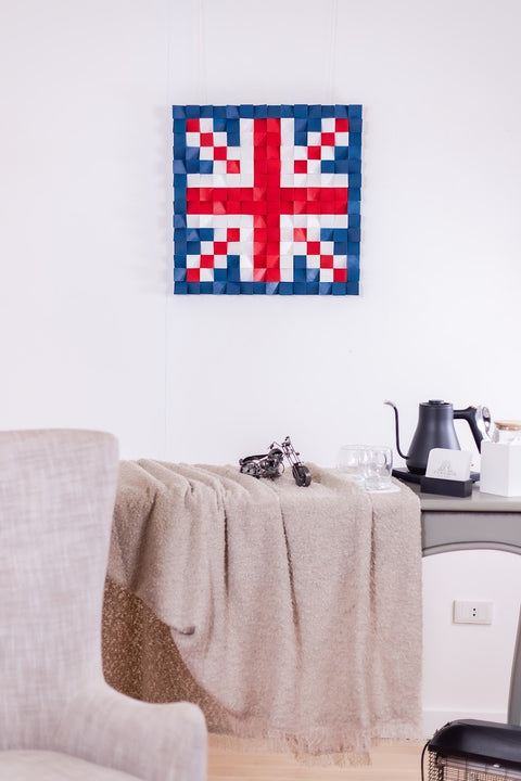 لوحة العلم البريطاني الخشبية