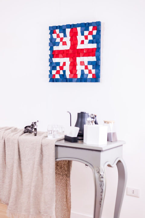 لوحة العلم البريطاني الخشبية