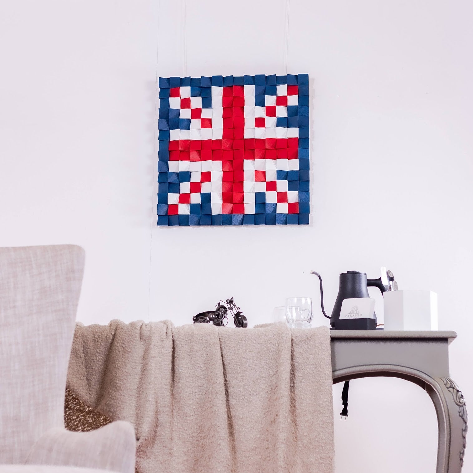 Wooden British Flag Wall Art