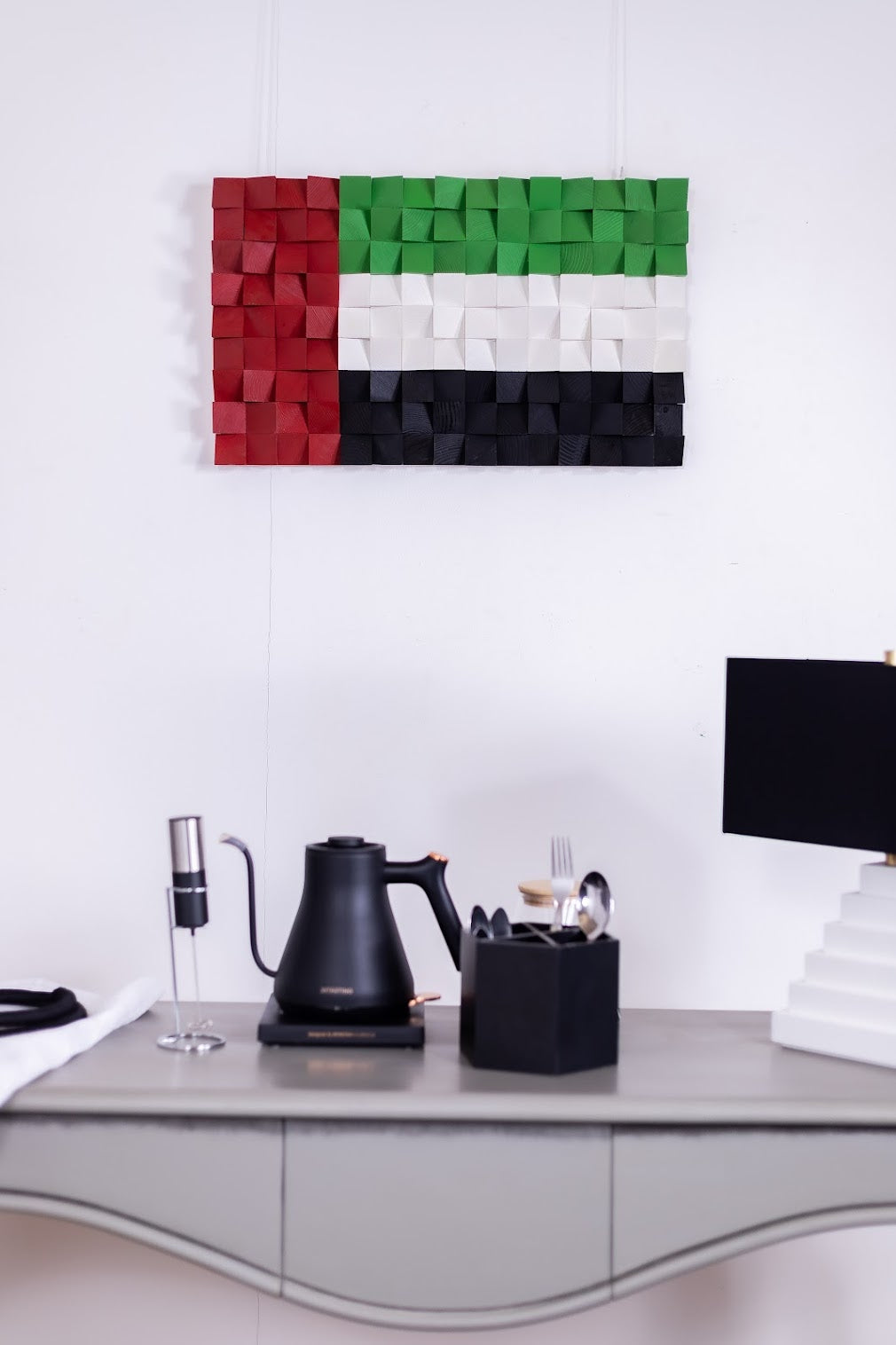 Wooden Emirati Flag Wall Art