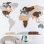 Wooden World Map - Multiple Sizes
