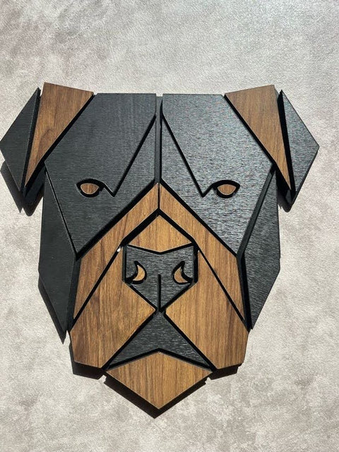 Rottweiler Dog Face Wall Art