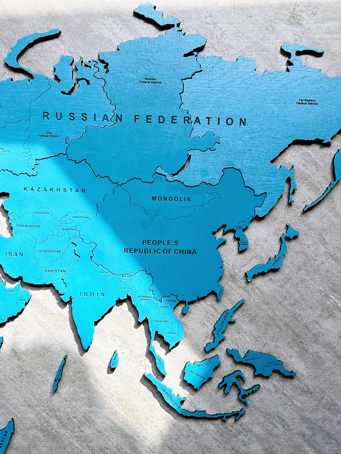 Monochrome World Map - Multiple Sizes