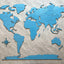Monochrome World Map - Multiple Sizes