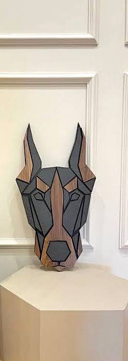 Doberman Dog Face Wall Art