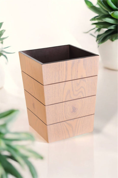 Modern Wooden Trash Bin