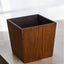 Minimalist Brown Oak Trash Bin