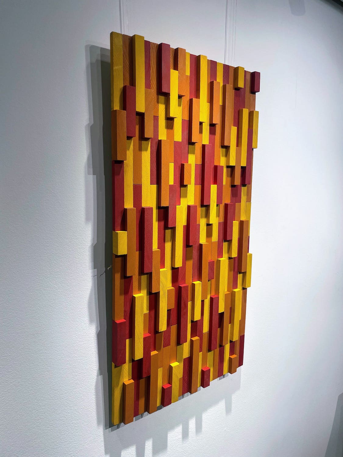 3D Colorful Rectangular Mosaic Wall Art