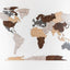 خريطة العالم الخشبية 150 سم / 59 بوصة