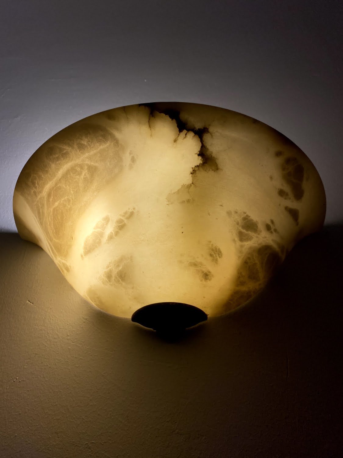 Alabaster Lamp - Hat Shape