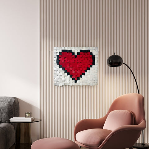 Red heart wall art