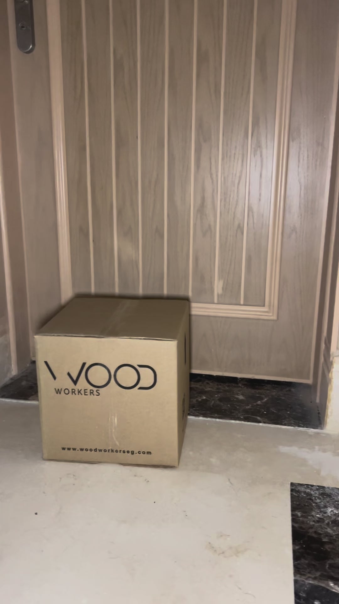 Wooden Office Set of Tray, Trash Bin & Tissue Box