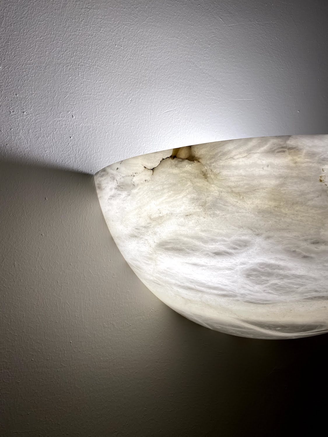 Semi Circle Alabaster Lamp