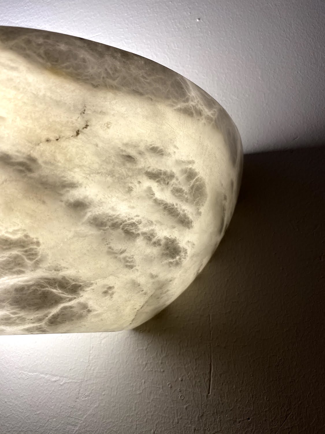 Semi Circular Alabaster Wall Lamp