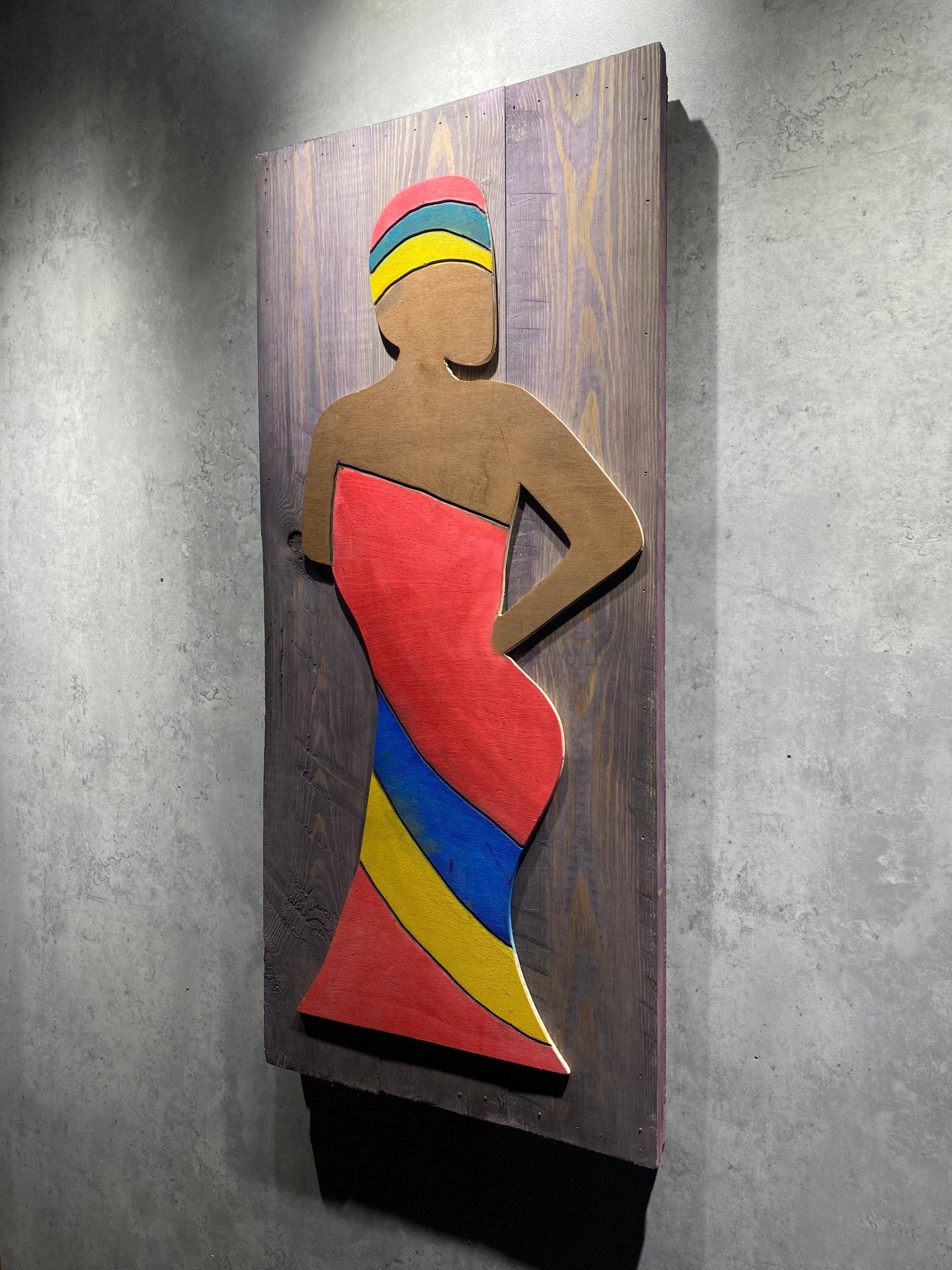 فن الحائط الأفريقي الخشبي