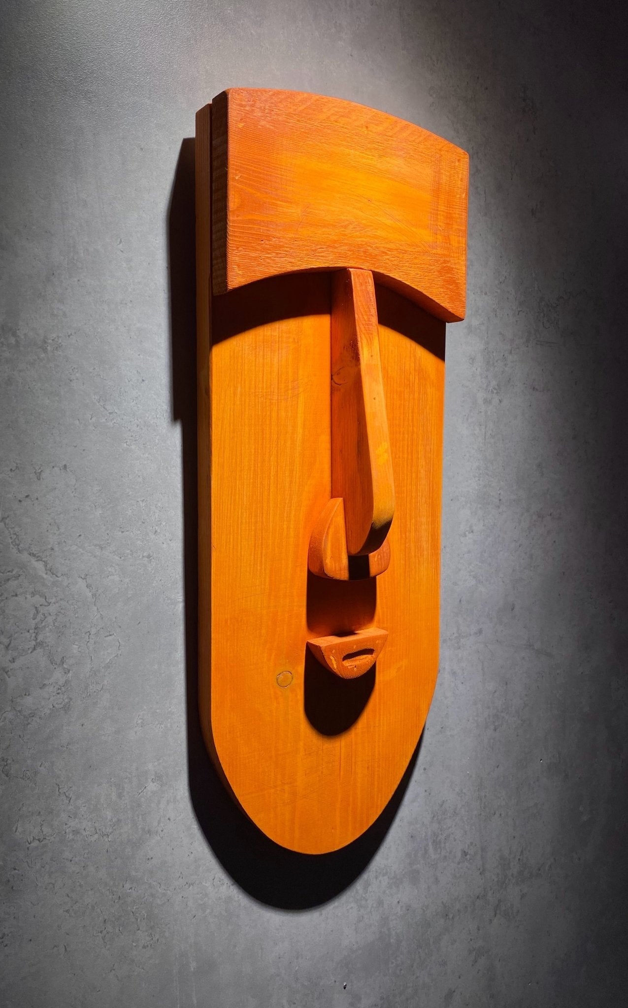 Orange Wooden Mask
