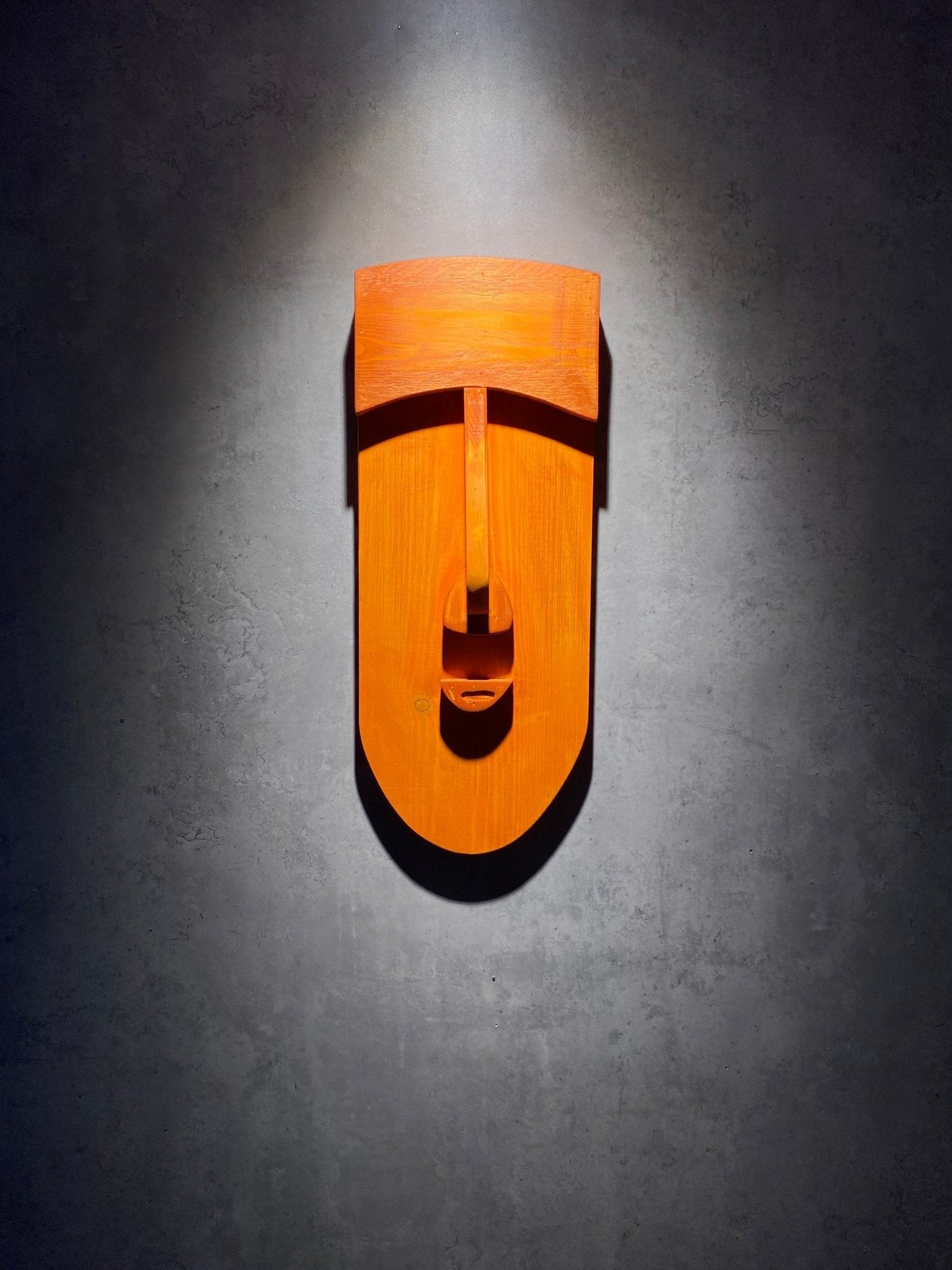 Orange Wooden Mask
