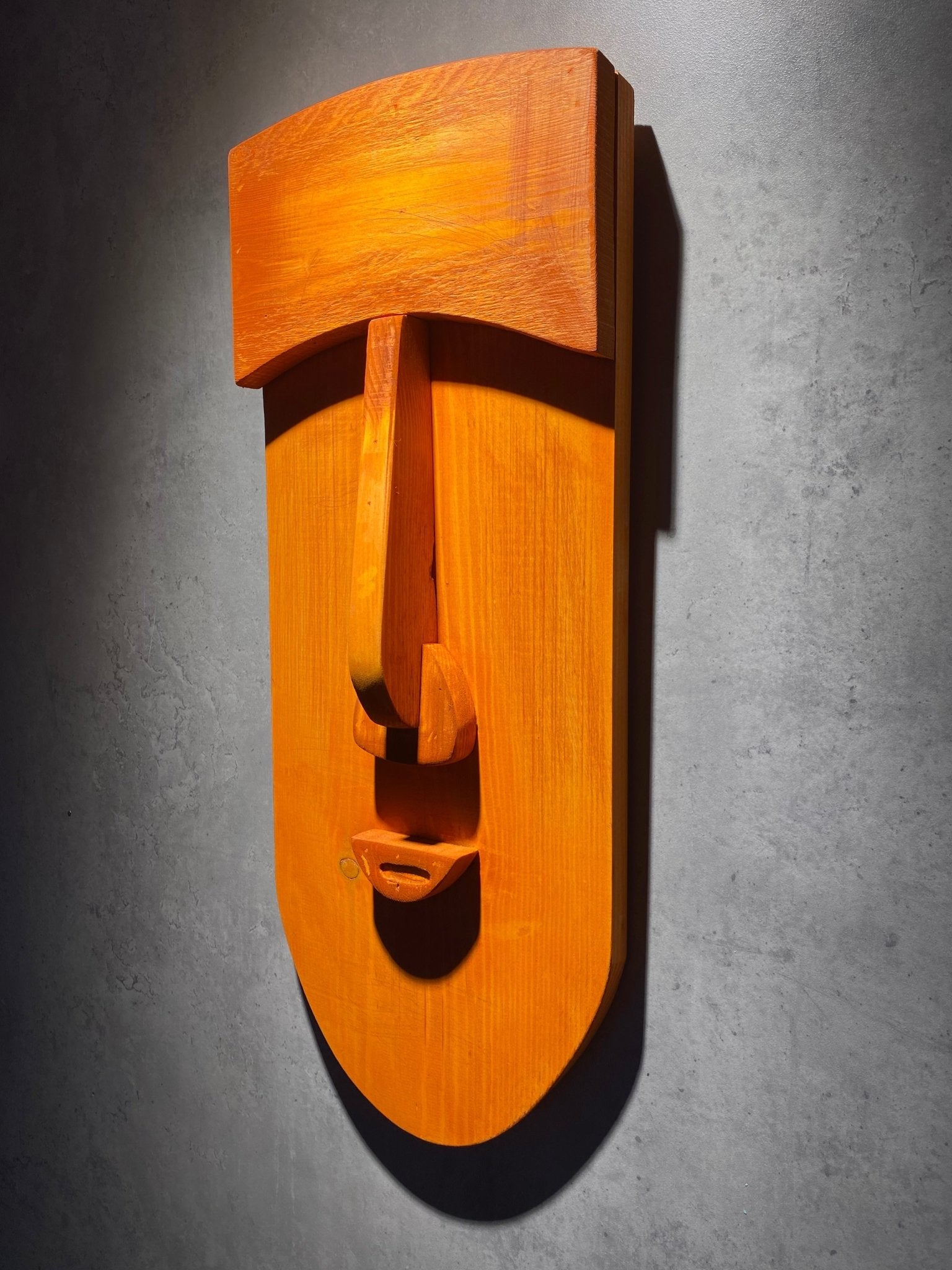 Orange Wooden Mask