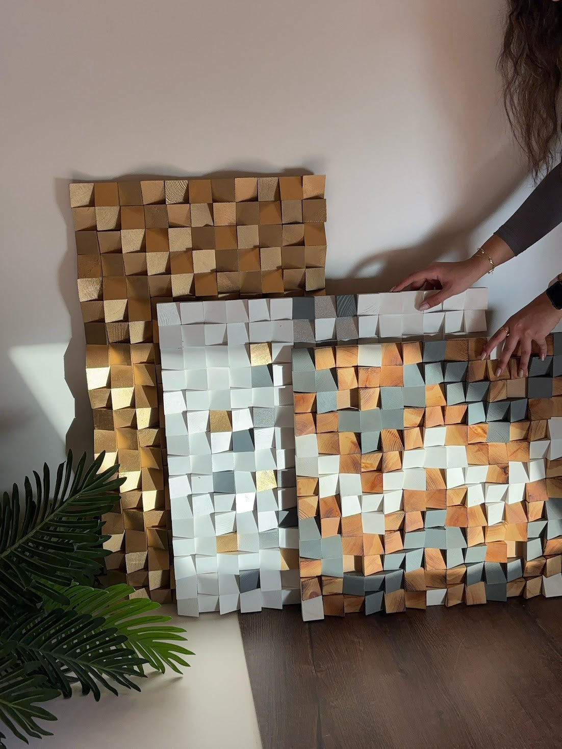 Gold Monochrome Wood Wall Decor - Wood Workers Global