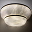 Alabaster Lamp With Gold Stainless Frame - Wood Workers Global