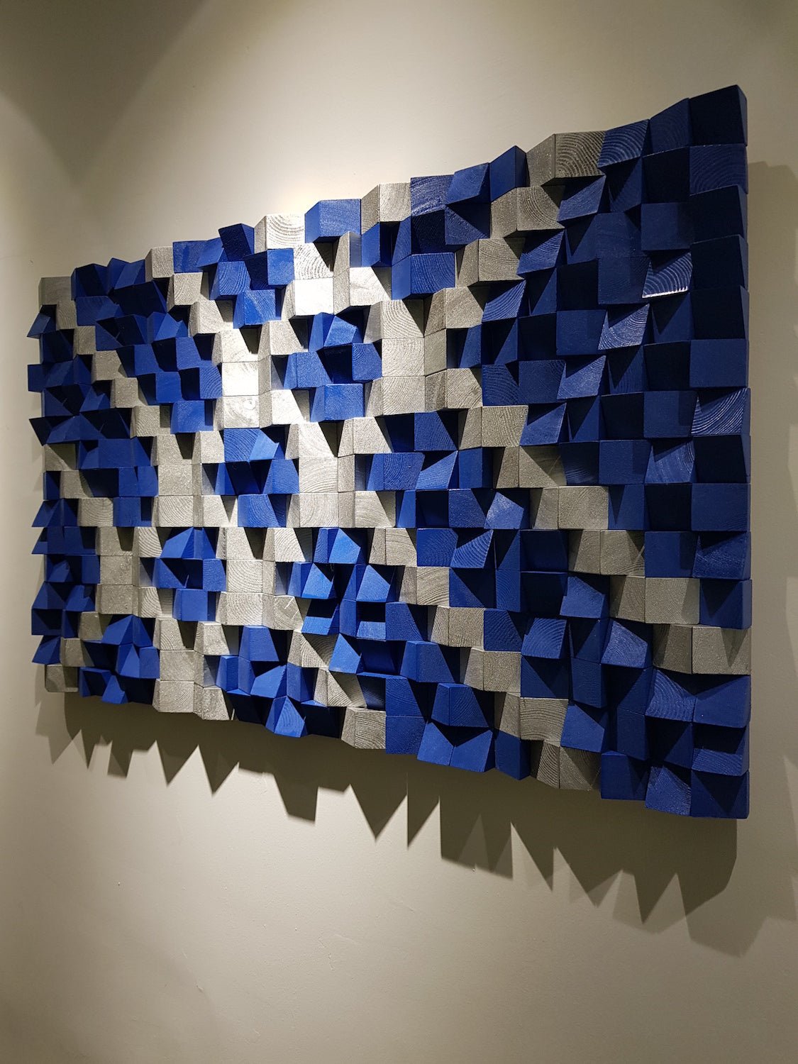 Blue And White Sound Diffuser - Wood Workers Global