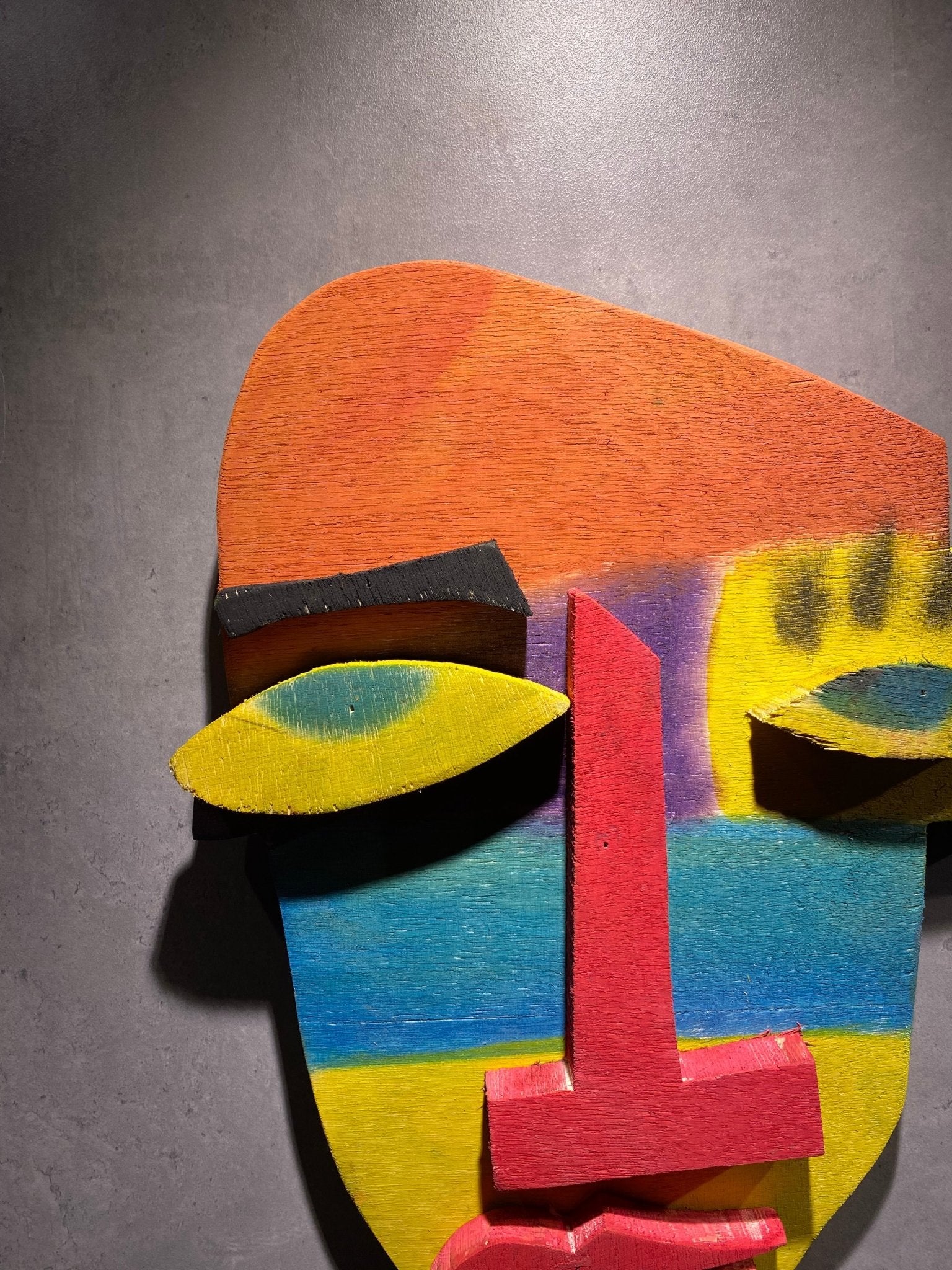 Cubist Wall Hanging Mask - Wood Workers Global
