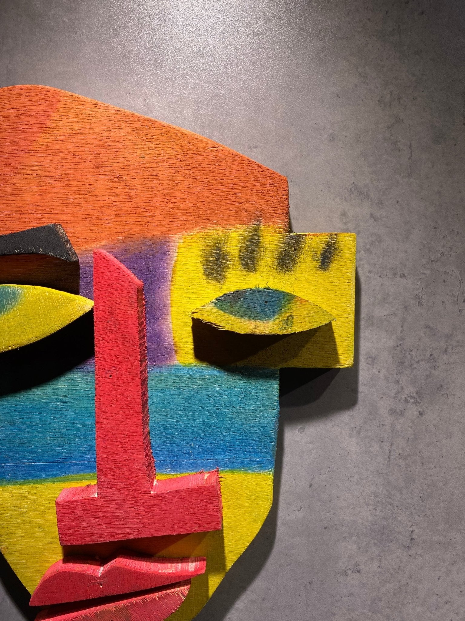 Cubist Wall Hanging Mask - Wood Workers Global