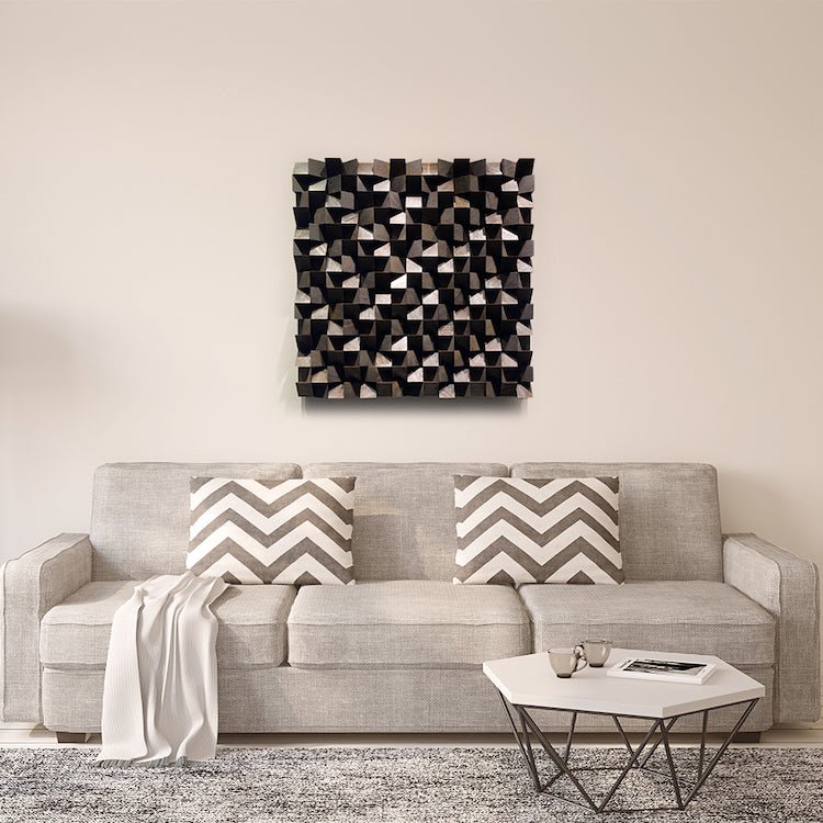 Dark Brown Soundproof Wall Art - Wood Workers Global