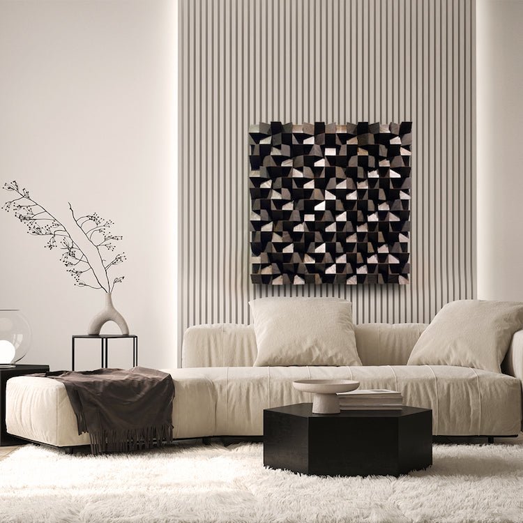 Dark Brown Soundproof Wall Art - Wood Workers Global