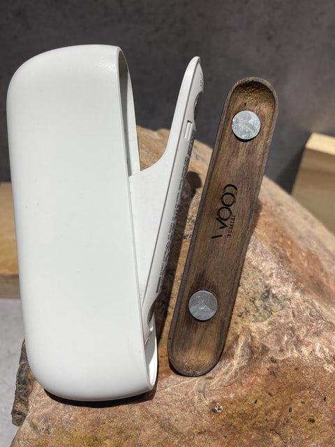Burnt Wood IQOS Door, Curved Door for IQOS 3 Duo, Wood Cover for IQOS,  Personalized Smoker Gift, Gift for Him With Name Engraving 