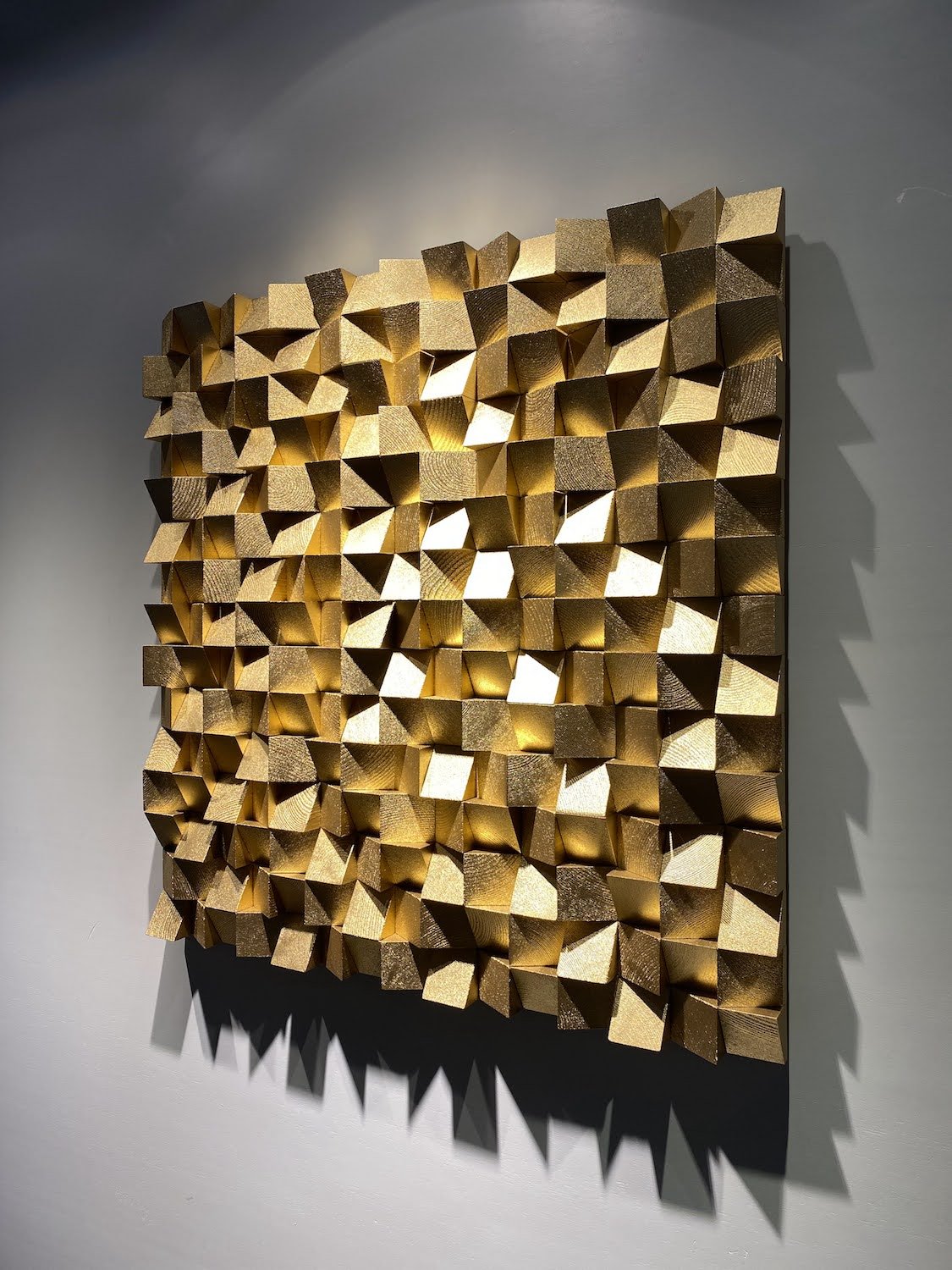 Gold Monochrome Wood Wall Decor - Wood Workers Global