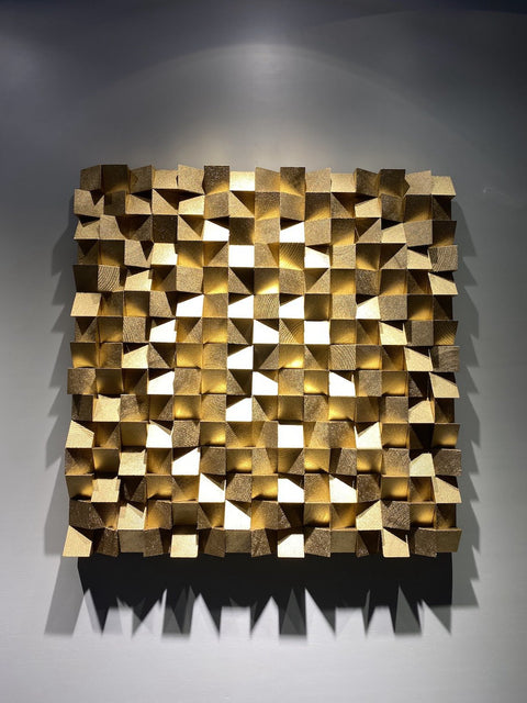 Gold Monochrome Wood Wall Decor - Wood Workers Global