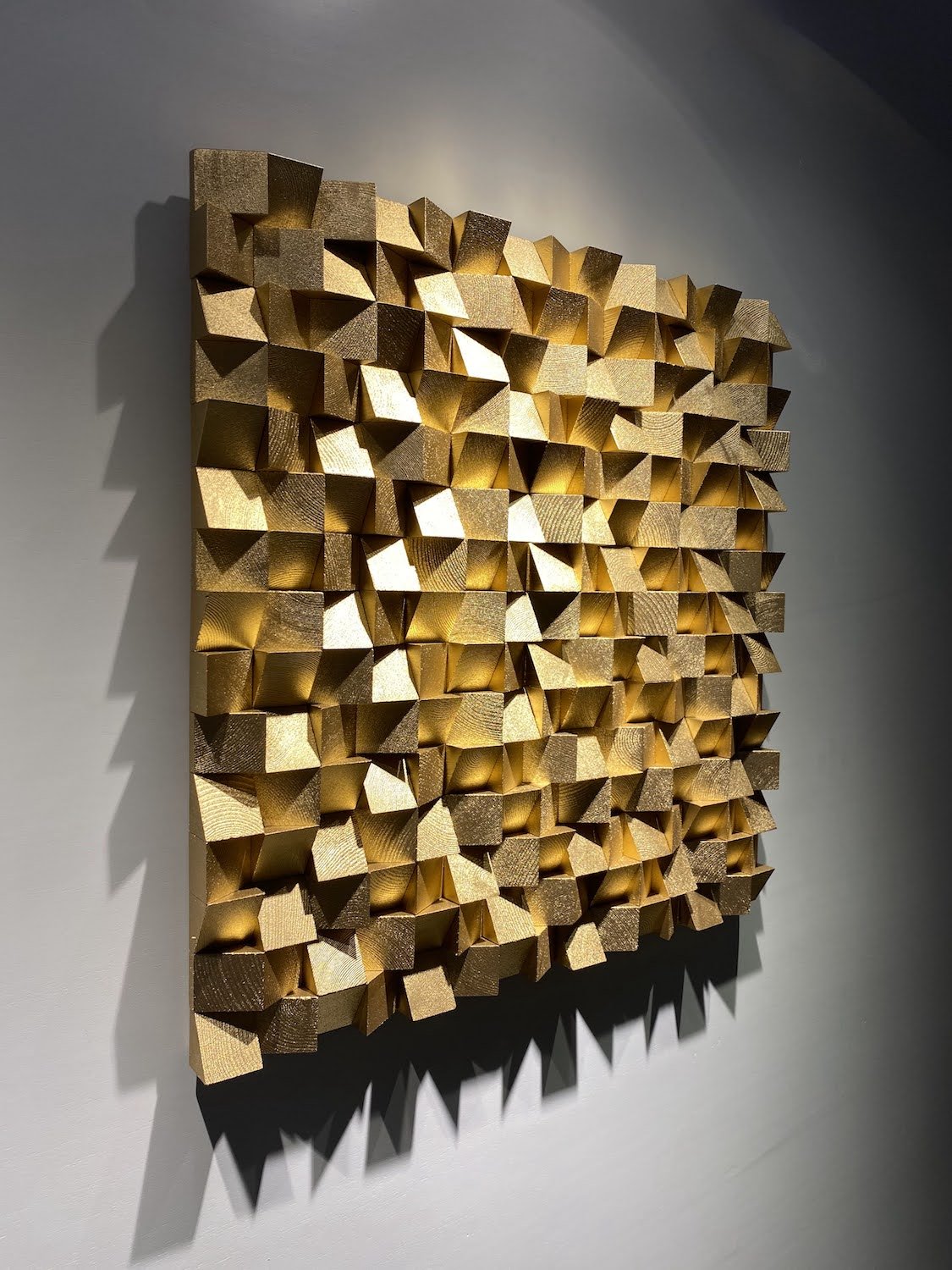 Gold Monochrome Wood Wall Decor - Wood Workers Global
