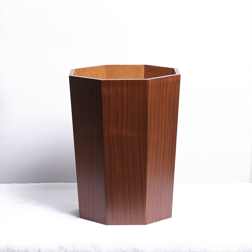 Octagon Wooden Trash Bin - Wood Workers Global