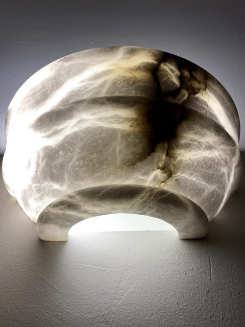 Oval Alabaster Lamp - Wood Workers Global